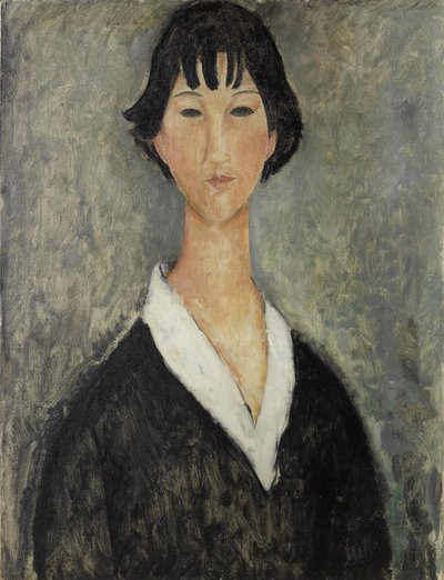 Young Girl with Black Hair by Amedeo Modigliani